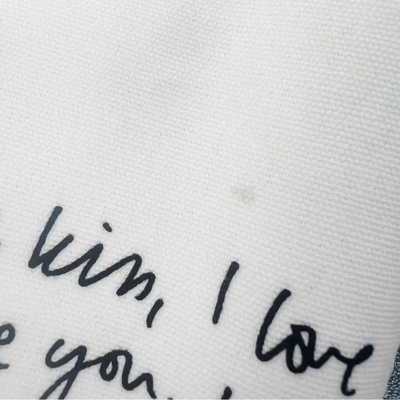 Kate Spade Sold Out Heart It Penelope White Canvas Tote Bag Sweet - Picture 7 of 15